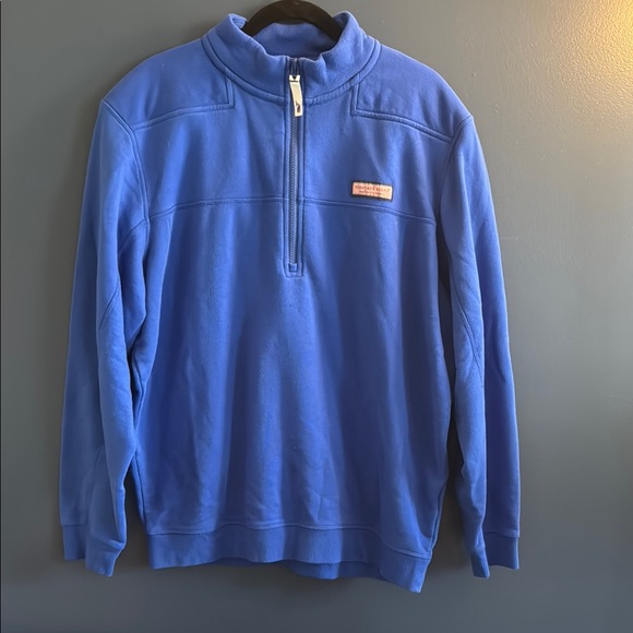 Vineyard Vines Blue Zip Up Sweater - Picture 1 of 6